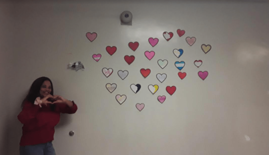 Mrs. Taylor with Parkland Hearts